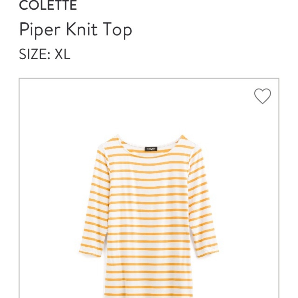 Colette mustard yellow striped shirt